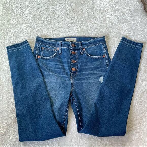 MADEWELL 10" High-Rise Skinny Jeans Wash: Button-Front TENCEL™ Denim Edition - Picture 10 of 10